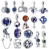 New 925 Sterling Silver Blue Astronaut Beads Fit Original Bracelet Ladies Jewelry DIY Gift Hot Sale High Jewelry