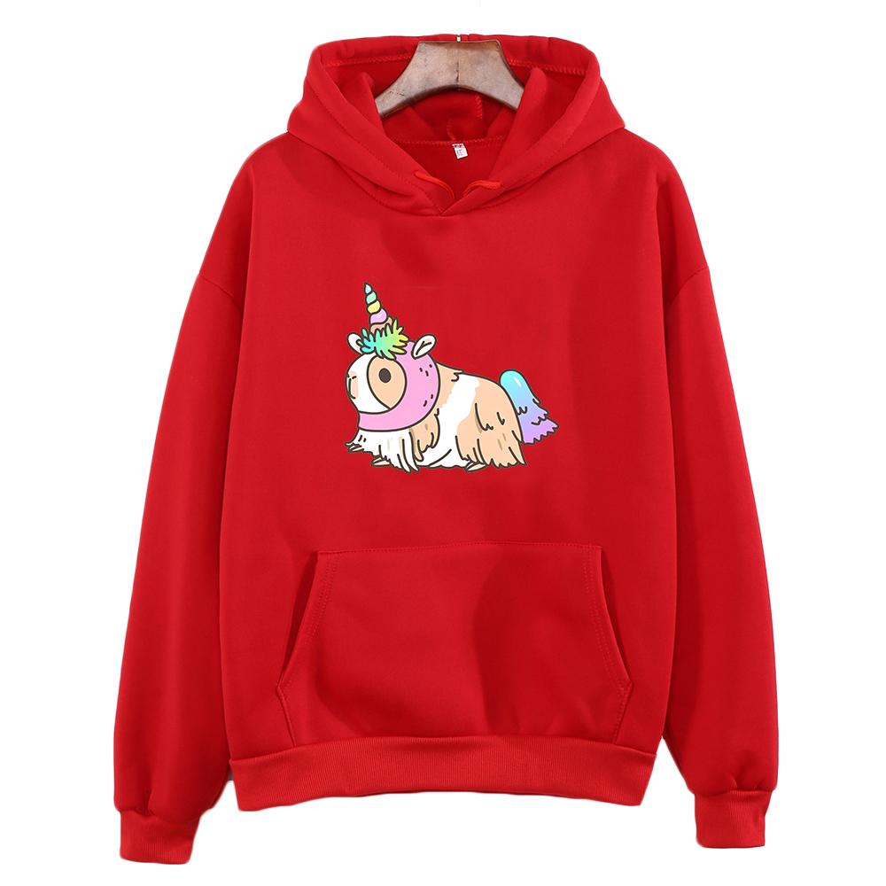 Толстовка в стиле Харадзюку с изображением домашней морской свинки и животного, женская толстовка с героями мультфильмов Kawaii/милые аниме, толстовка для пары, толстовка с ручной росписью