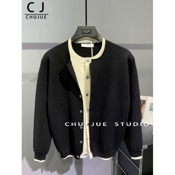 Простой стиль осенний мужской вязаный кардиган для молодежи мужской корейский стиль универсальный осенне-зимний пара серый с отложным воротником свитер пальто