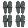 Strong Slippers for Solid with Surface Set of Guests, Color, Slab-Style, Non-Slip (Blue Gray, Large, 4)