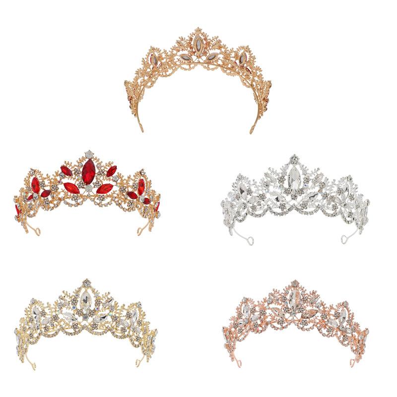 Ретро корона невесты корона свадьба барокко королева большая корона свадебное платье аксессуары головной убор