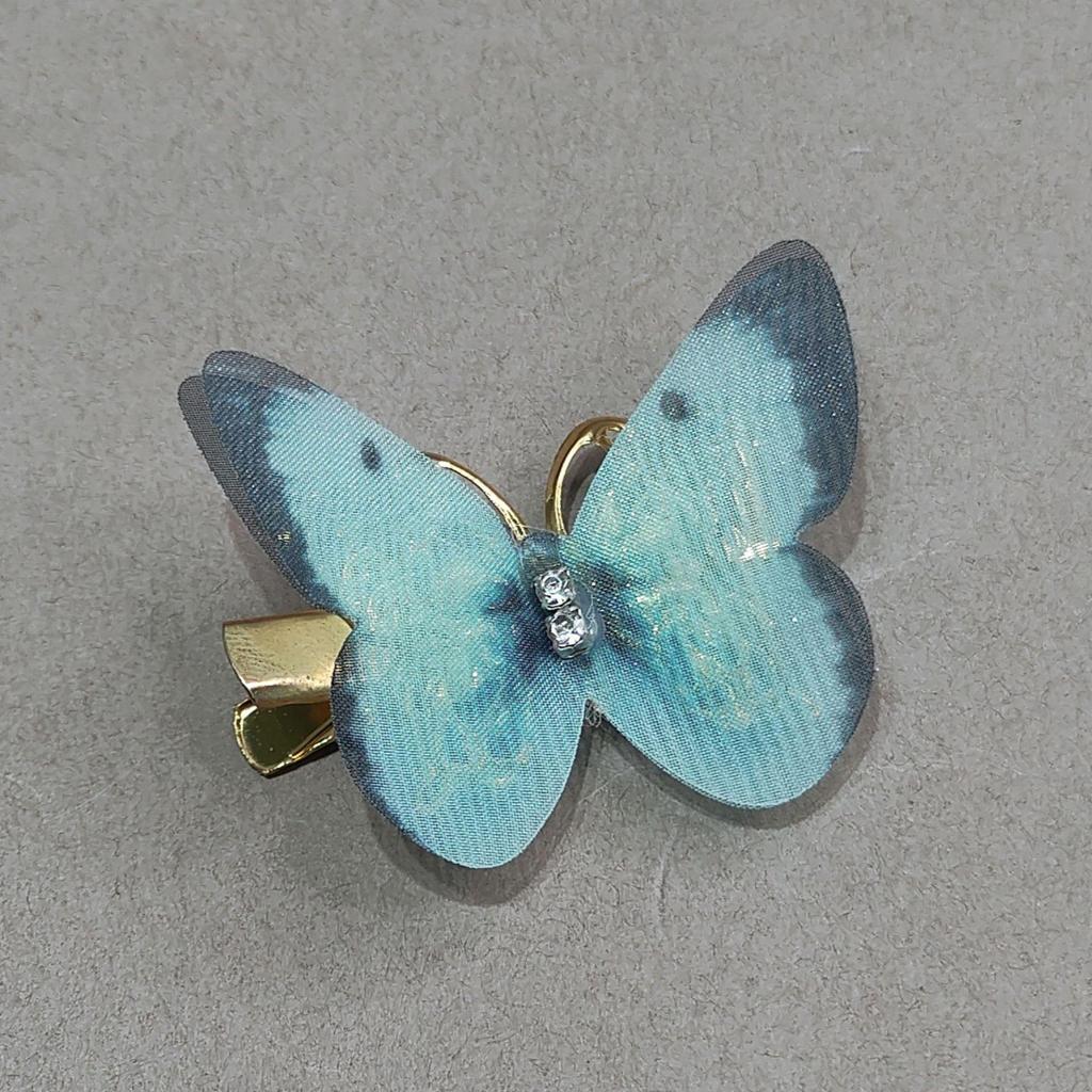 Градиентная заколка-бабочка для детей - симпатичная заколка-уточка из сетки и сплава, идеально подходит для стилей ханьфу и феи