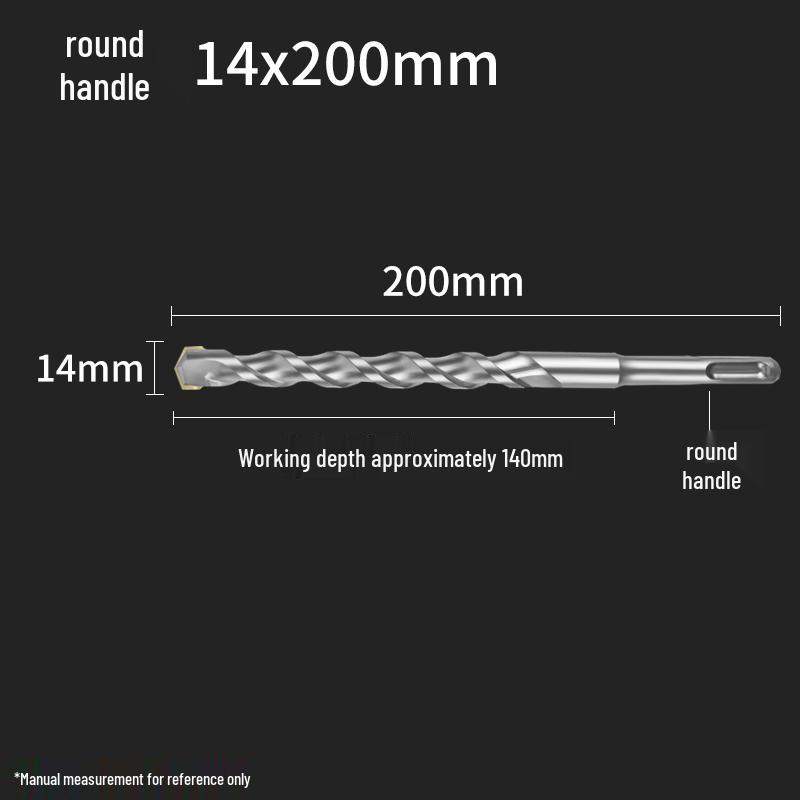 Сверло ударное 4-зубое с квадратным хвостовиком для бетона, сверло 2-зубое с круглым хвостовиком для расширения отверстий 150 мм