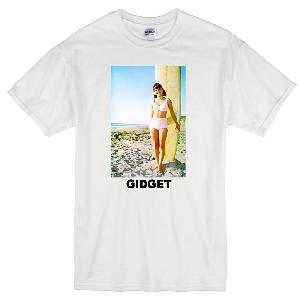 GIDGET SALLY FIELD TEENAGE BEACH SURFING RETRO TV WHITE T-shirt Tops Tees Unisex
