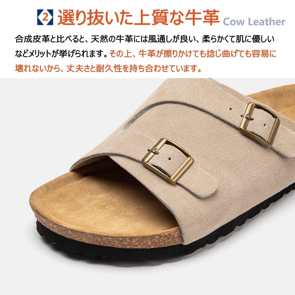STRDEOUT Comfort and Cowhide Summer Comfortable Outdoor Sand Size Men's Sandals, Cork, Suede, Leather, Sandals, Outdoor, Office, Stylish, Slippers,