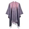 European and American Sytle Women's Solid Color Pashmina Shawl Autumn Winter Warm Cape Plain Cloak