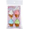 Variety Toothbrush Caps, Soft Cream, for Children and Adults, Set of 4