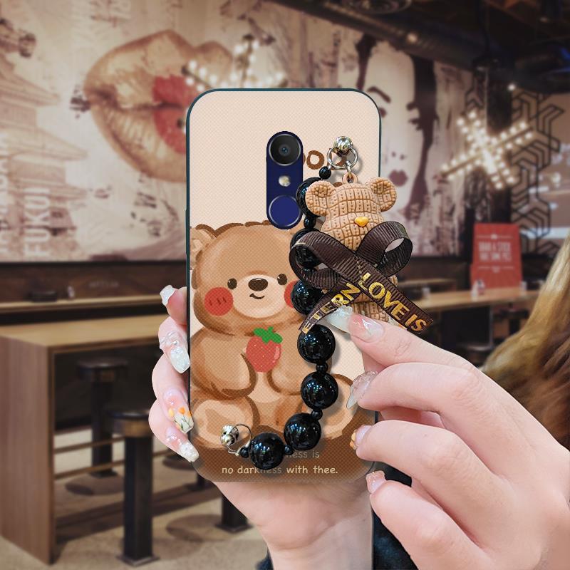 Молодежный мультяшный чехол для телефона Alcatel с теплоотводом и жемчужной подвеской