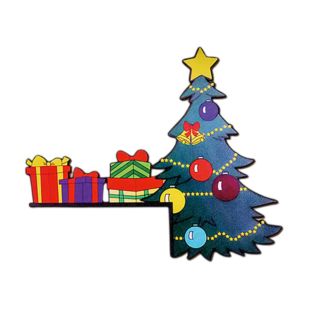 Рождественское деревянное украшение для угла двери, перемычки, украшение дверного проема с лосем