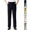 Men's Business Casual Solid Slim Straight Leg Business Trousers Men's Casual Pants