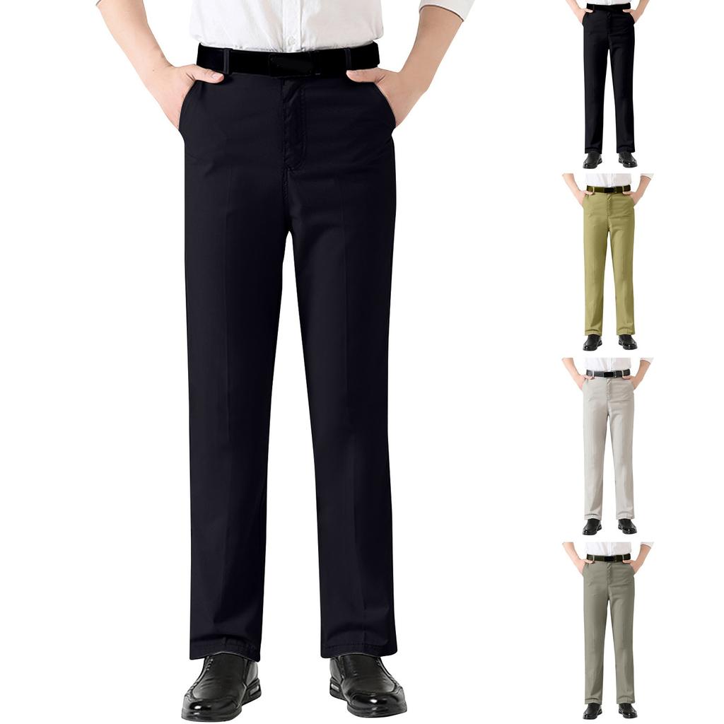 Мужские брюки Business Casual, узкие, прямые, мужские повседневные брюки