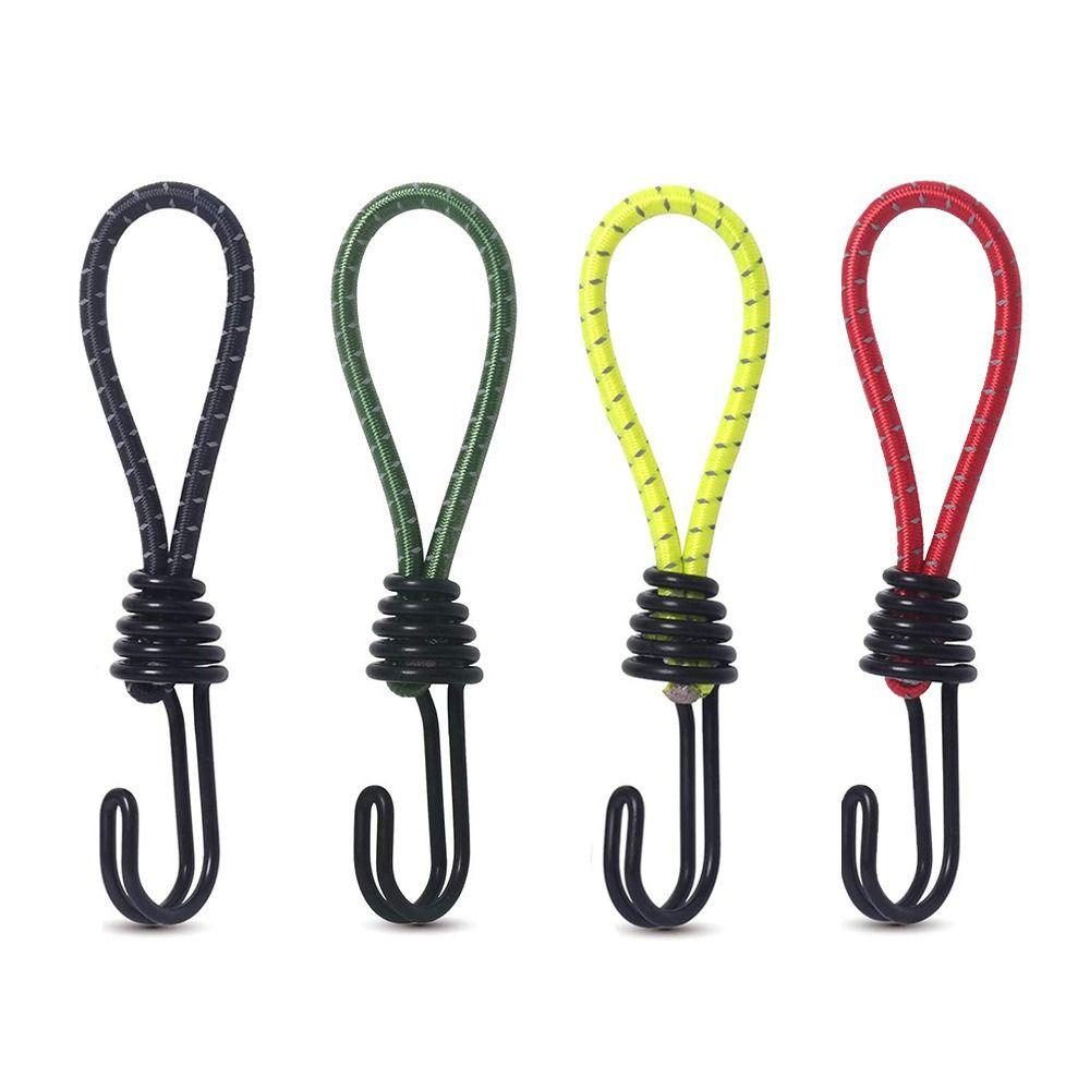 10pcs Outdoor Tent Elastic Rope Cord Hook Portable String Carabiner Hooks Tent Fixing Cord Hook