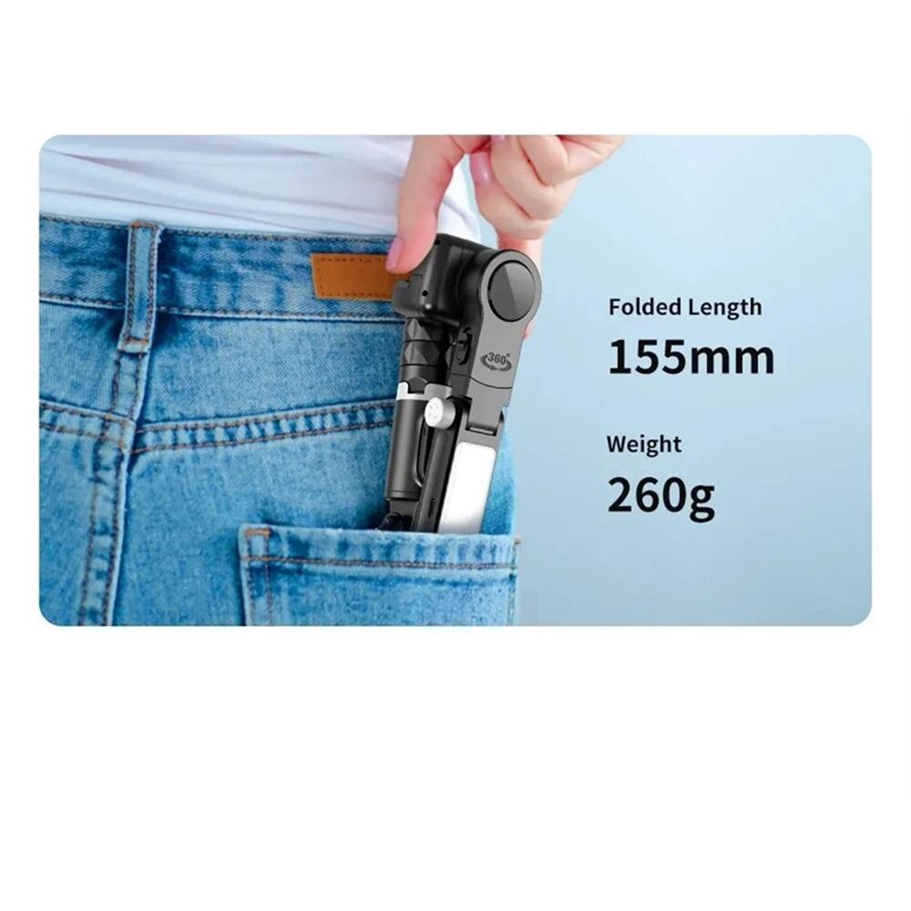 Универсальный шарнирный стабилизатор, ручной держатель для селфи-палки для мобильного телефона, с заполняющим светом, режимом Bluetooth Follow Shooting