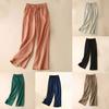 Модные женские свободные летние тонкие брюки с высокой талией большого размера, повседневные прямые брюки
