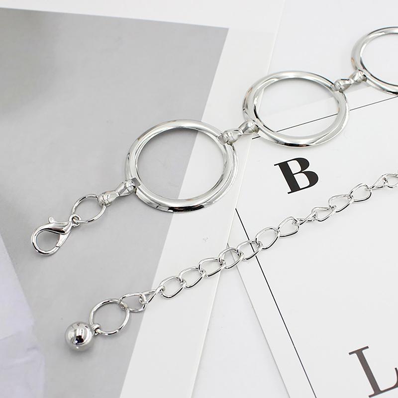 Роскошный женский пояс с металлической цепочкой, дизайнерский бренд, большой металлический пояс с кольцом, платье, пальто, юбка, женский декоративный пояс