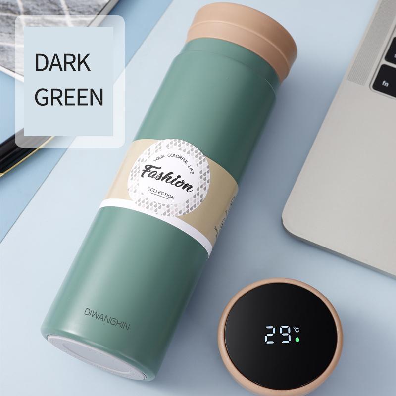 Интеллектуальный светодиодный дисплей температуры Мини-прекрасная изолированная чашка для воды из нержавеющей стали