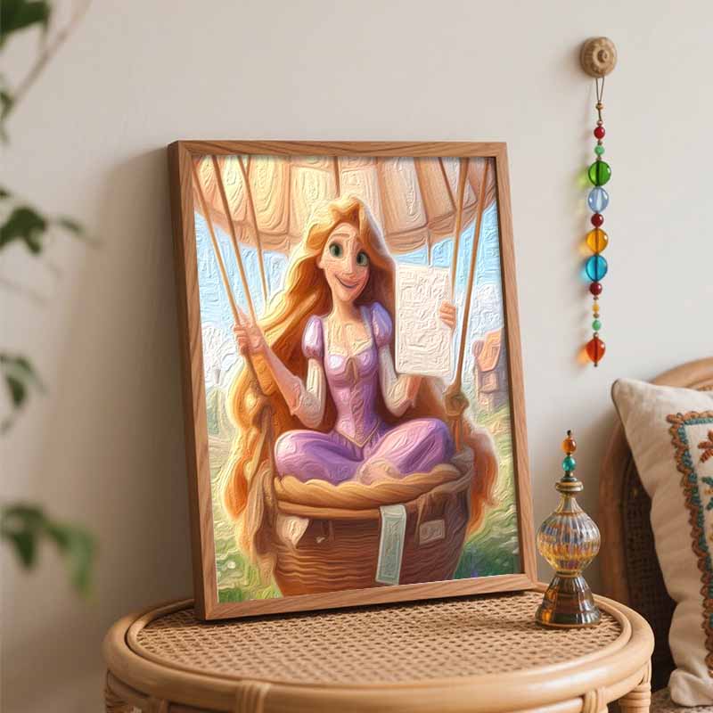 Disney Рапунцель картина маслом набор для рисования картина ручной работы DIY подарок украшение дома декор стен принцесса воздушный шар персонаж холст набор для творчества 123