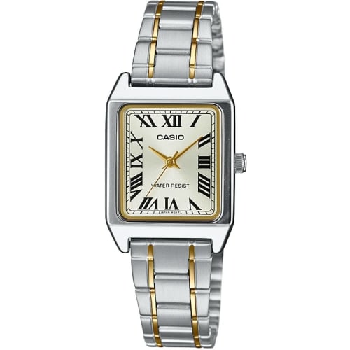 CASIO Standard Quartz Women's Watch LTP-V007SG-9B Silver and Gold Metal Band Overseas Model