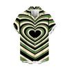 LT 1116 Summer New Men's Four-Sided Elastic Casual Lapel Hawaiian Printed Short Sleeve Shirt Men's