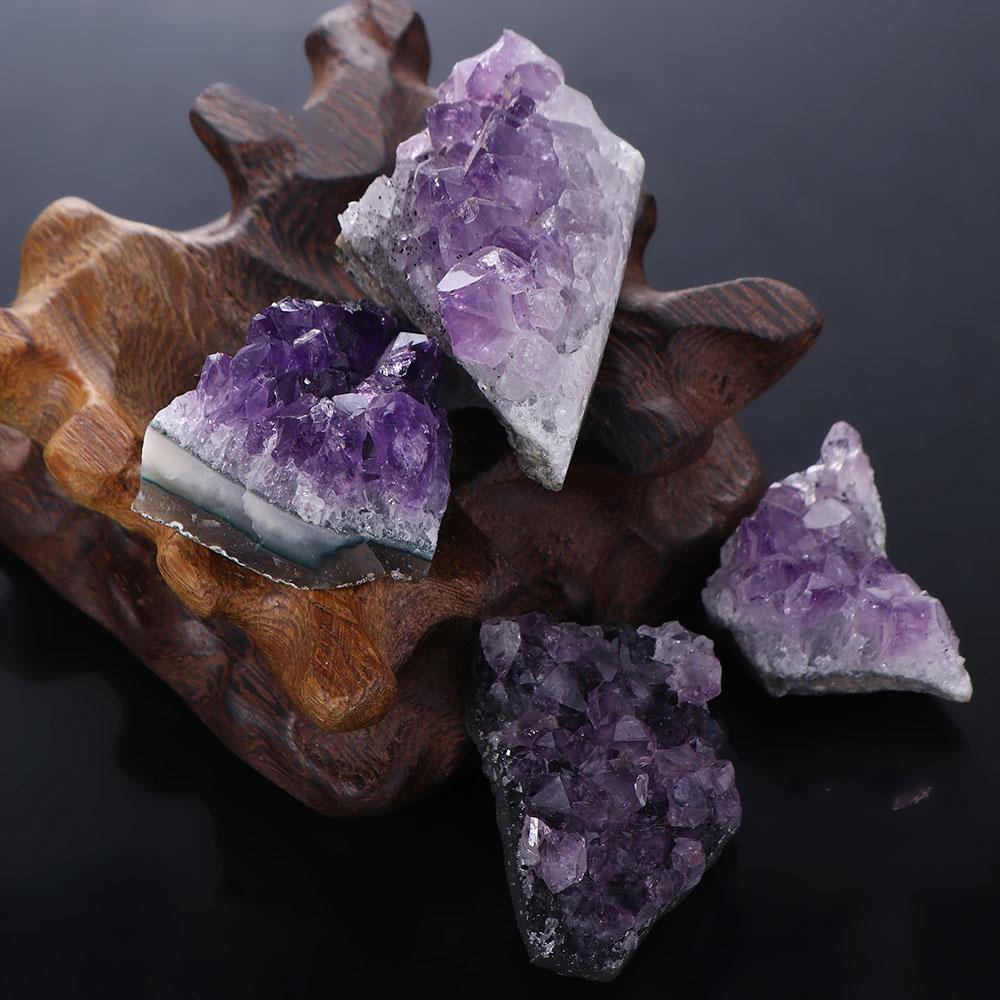 Natural Raw Crafts Home Decoration Ornament Healing Stones Quartz Amethyst Crystal Cluster