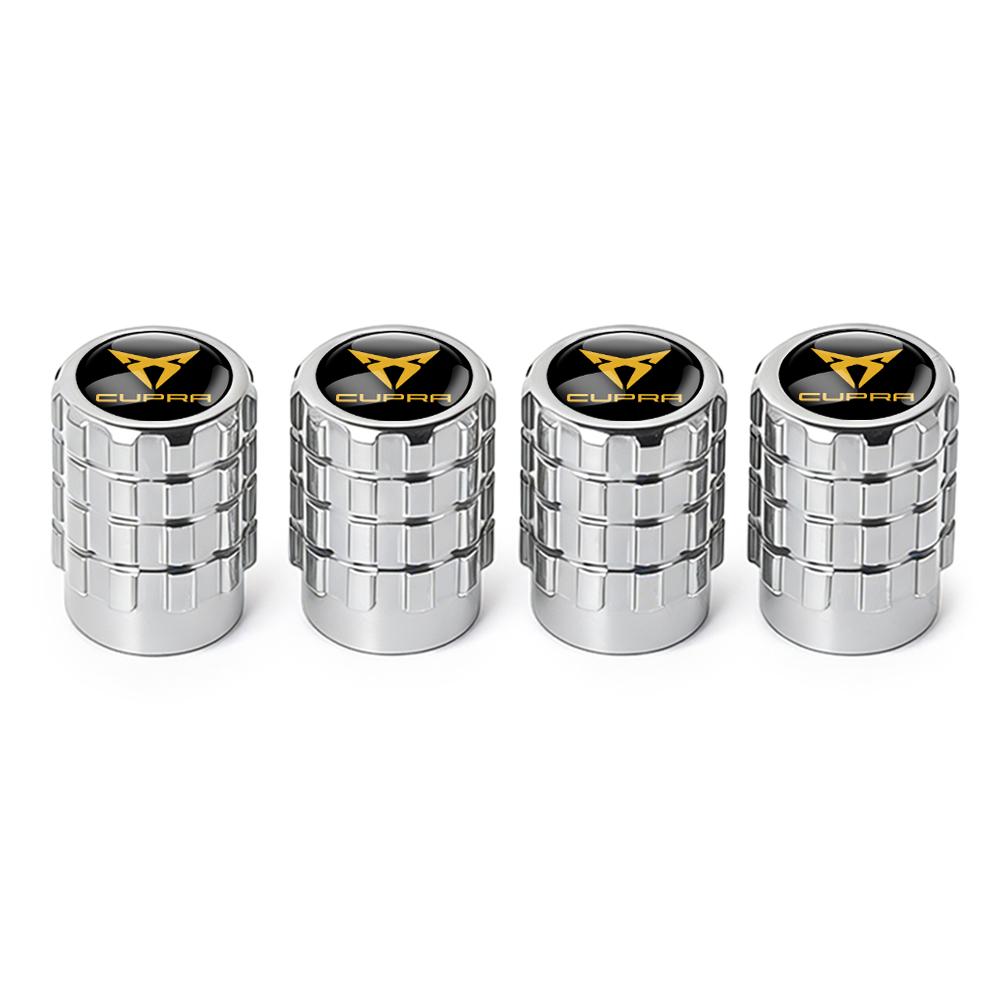 Car Emblem Wheel Tire Valve Caps Tyre Air Stem Cover Accessories For SEAT Ibiza Leon e-Racer Formentor Cupra Ateca FR Arona Exeolsj098