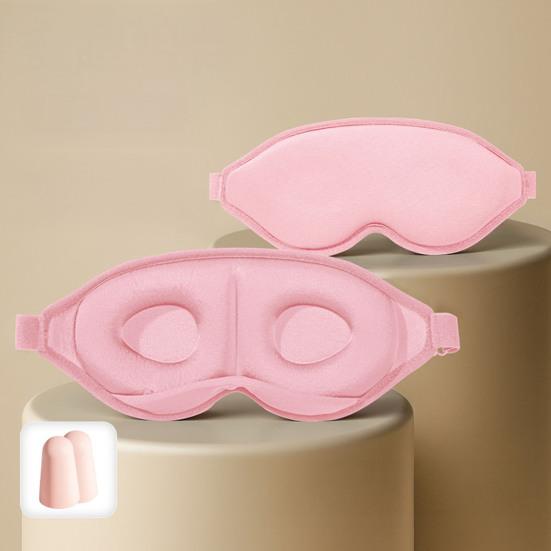 3D контурная маска для сна Cloud с берушами, светонепроницаемая, дышащая повязка на глаза, маска для глаз из пены с эффектом памяти с нулевым давлением для спящих на боку, для путешествий