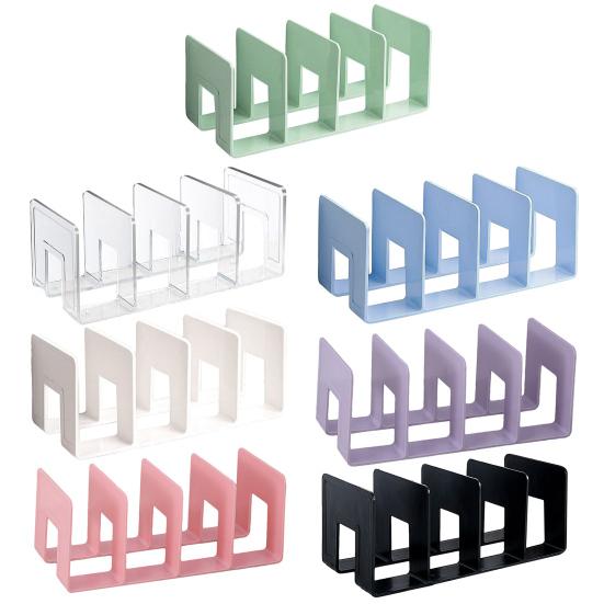 File Organizer for Desk 4 Compartments Large Magazine Manager Document Holder Thickened Bookshelf for Office Home