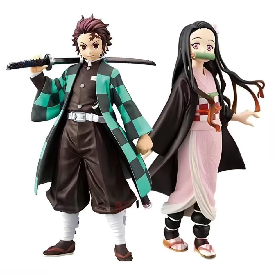 Аниме Demon Slayer Kimetsu no Yaiba фигурка Камадо Танджиро фигурка Agatsuma Zenitsu Nezuko Warrior ПВХ модель игрушки