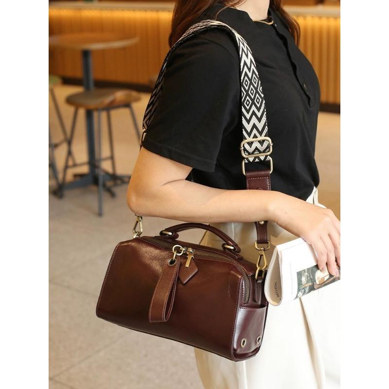 Женская сумка из натуральной кожи Новая модная сумка на плечо из коровьей кожи растительного дубления в корейском стиле Универсальная ручная сумка-кроссбоди