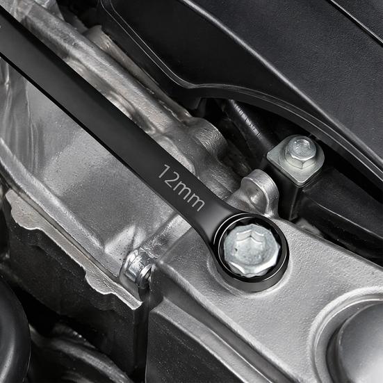 Heavy Duty Steel Spanner Double End Combination Wrench, Heavy-Duty Metric Hexagonal Bolt Tightening Tool High-Strength for Automotive Construction