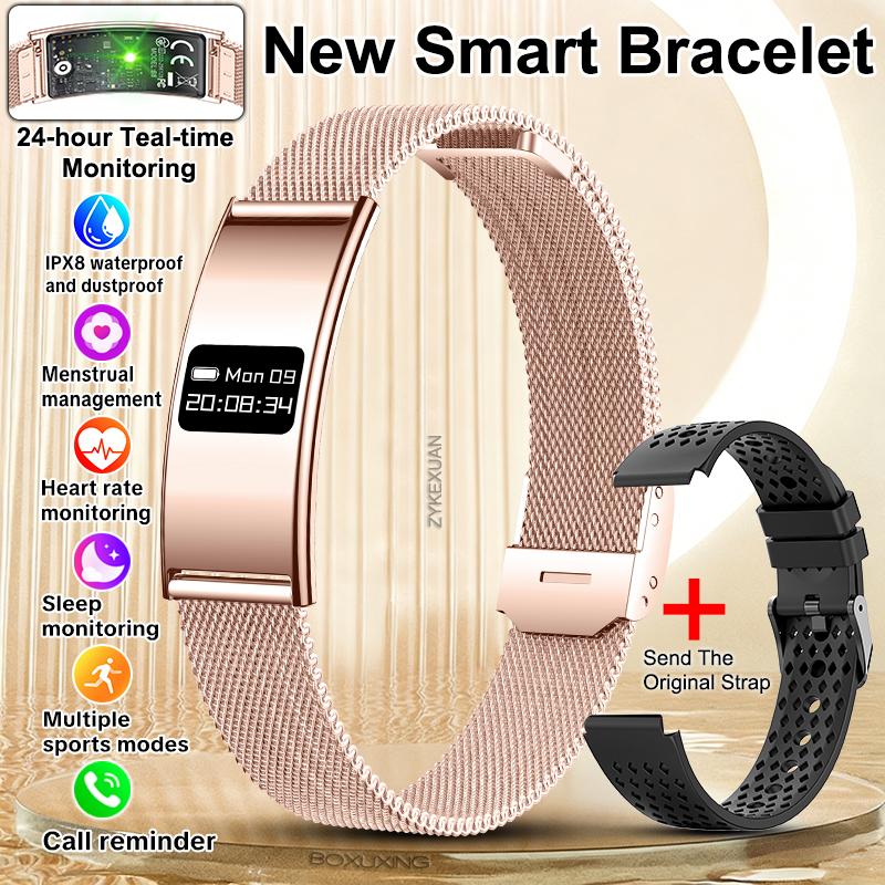 New Ultra Thin Smart Bracelet Women Fitness Tracker Heart Rate Sleep Monitor Health Smart Band IPX8 Waterproof Sports Smartwatch