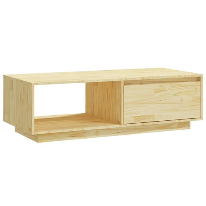 VidaXL Table basse 110x50x33,5 cm bois de pin massif 809882