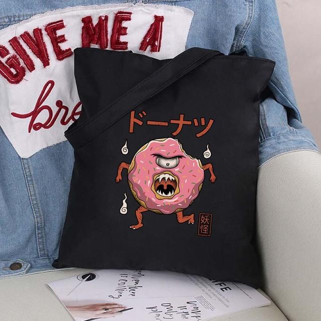 Женские складные сумки, сумки на плечо, повседневные сумки для покупок, сумки для девочек, экологически чистая холщовая сумка с забавным узором, большая сумка