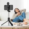 Telescopic Selfie Stick with 0.71m Tripod & Ring Light - Black