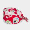 New Christmas Printed Surgical Scrub Cap 100%cotton Sweatband Chef Vet Spa Medical Bouffant Hat