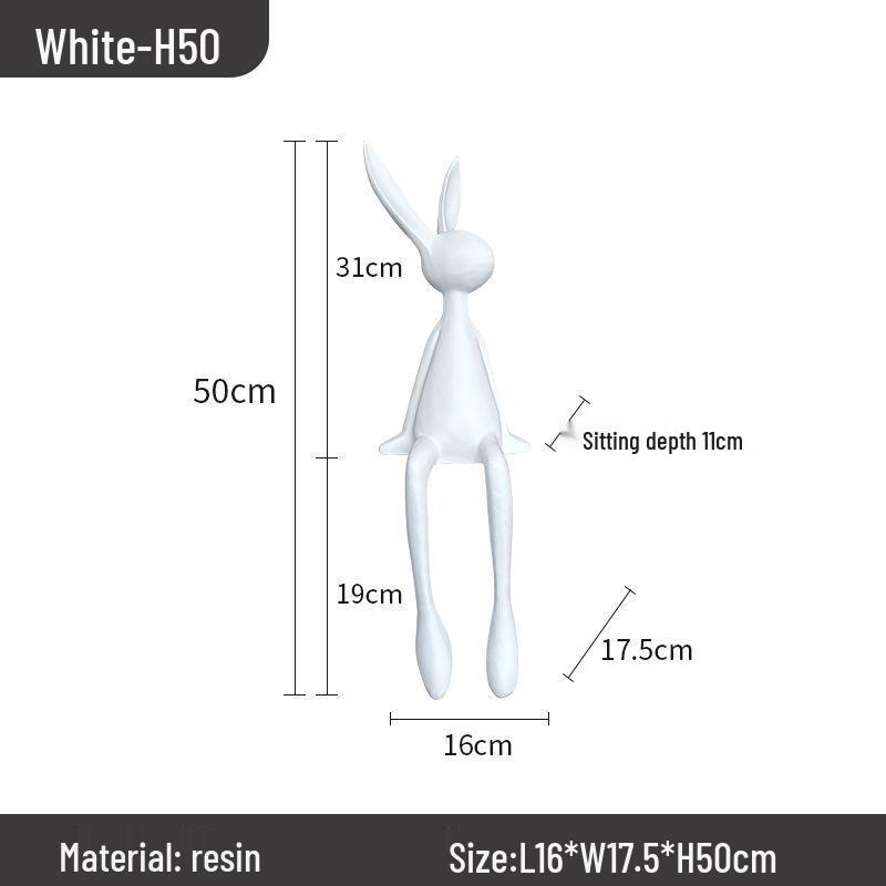 Современная фигурка кролика премиум-класса: Роскошное креативное украшение для дома или ресторана