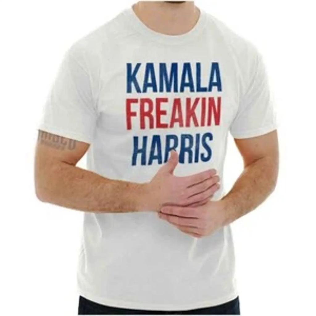 Camiseta President Kamala Freakin Harris 2020 America para mujer o hombre cuello redondo vintage Washed Stretched homme graphic