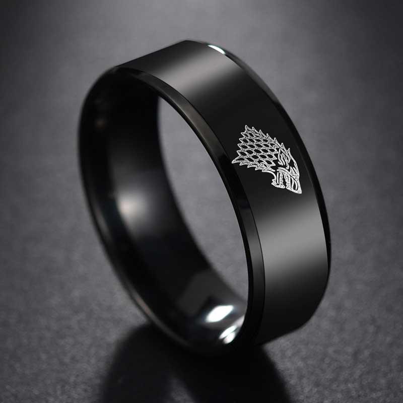 Le.Baiser Knight Templar Cross Rings Black Punk Crusaders Band Rings for Men Gothic Jewelry