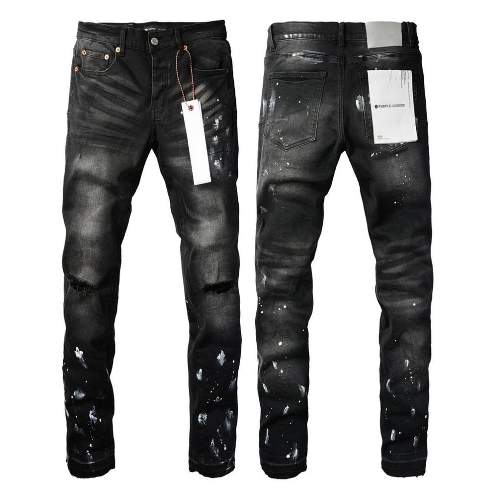 BeatStreet American High Street Jeans Fashion Trends Distressed Light Blue Patchwork Stretch Skinny Button Fly Ripped Jeans Pants Brand