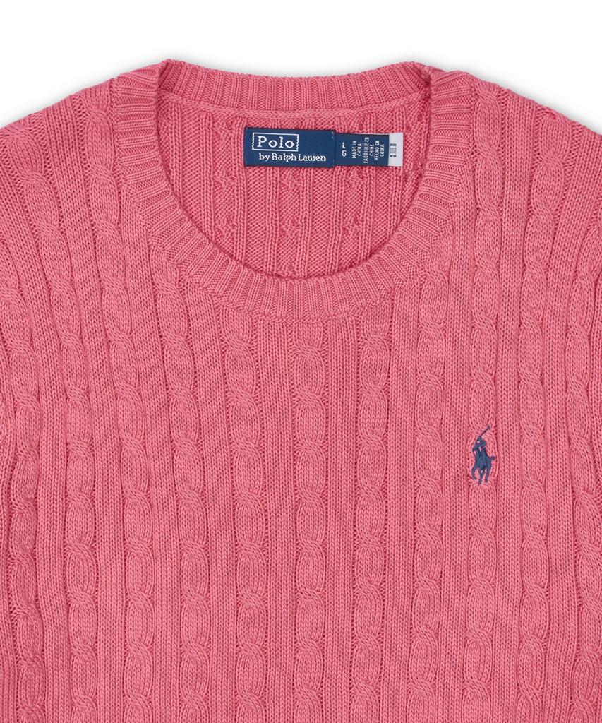 POLO RALPH LAUREN [W] Cable Knit Cotton Short Sleeve Sweater - Red