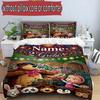 3pcs Duvet Cover Set (1*Duvet Cover + 2*Pillowcase, Without Core), Custom Name Masha and the Bear Pattern Bedding Set, Home Bedroom Decor Gift