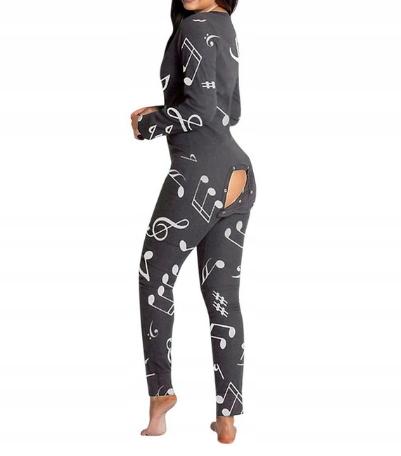 Women's Pajamas Valentine's Day Gift For A Girl Unzipped Gray Music Music
