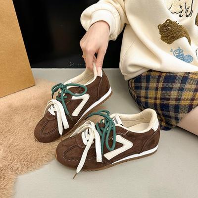 Новые ретро шнурки с мандаринками, кожаные мягкие подошвы, не устают ноги, женская обувь, спортивные плоские подошвы