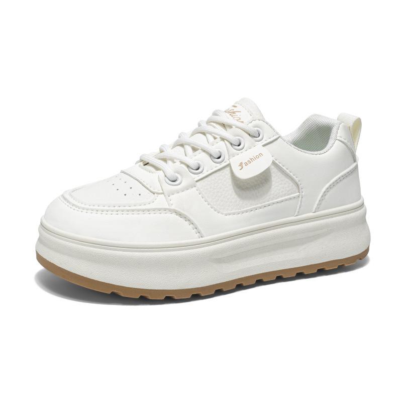 2025 spring women's shoes new breathable little white shoes women's Korean version versatile thick-soled heightening sports and leisure boar