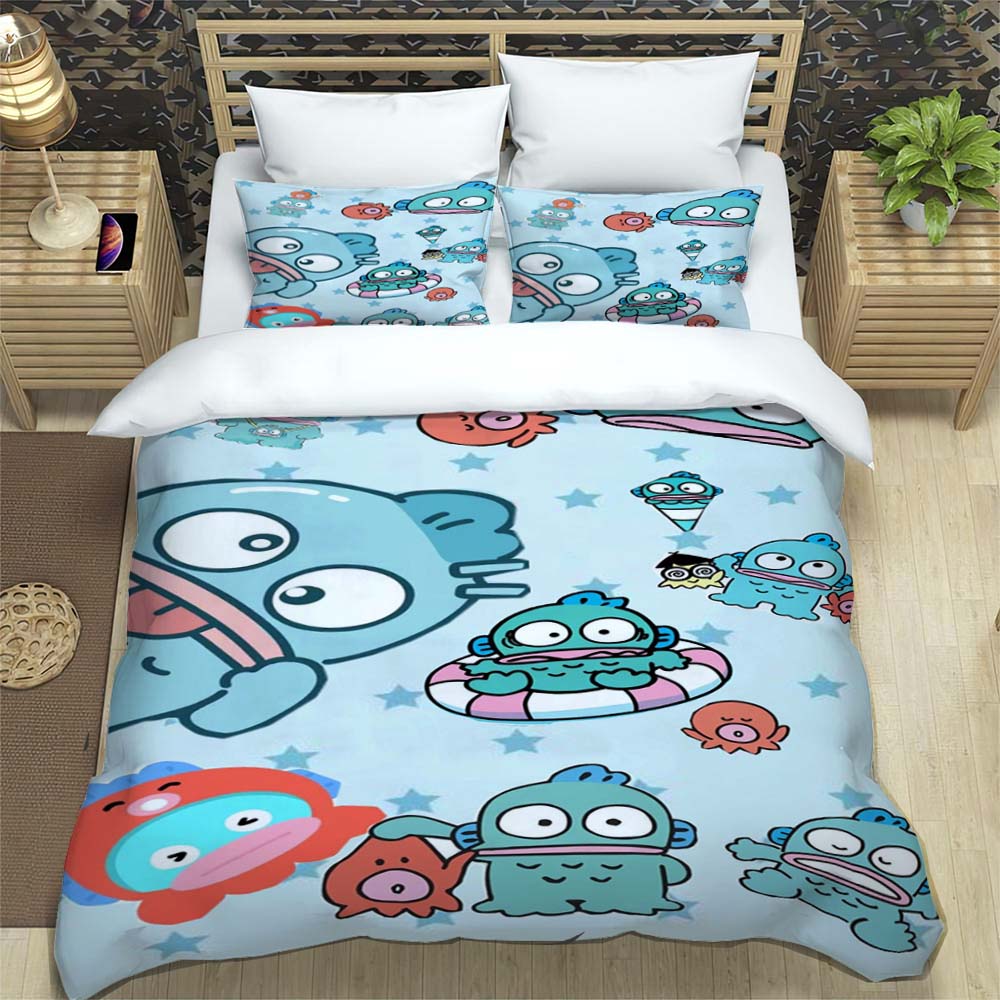 Cartoon HANGYODON Bedding Set 1 Duvet Cover 2 Pillowcases Adult Children Luxury Gift Q-1
