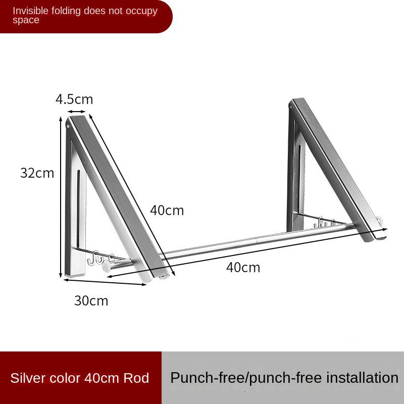 Настенная складная сушилка для одежды, уличный балкон, невидимые вешалки, космическая алюминиевая вешалка для одежды, аксессуары для дома и ванной комнаты