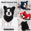 Adjustable Dog Head Cover Fleece Dog Ear Hoodie Soft Pet Headgear Outfit  For Cats