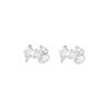 Hollow Bow Ribbon Earrings Sweet and Cute Niche High-end Ear Piercing Ear Decoration