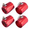 X AUTOHAUX Car Hose Finisher Clamp Car Hose Finisher Hose Connector Hex Hose for Car 4pcs Red AN18