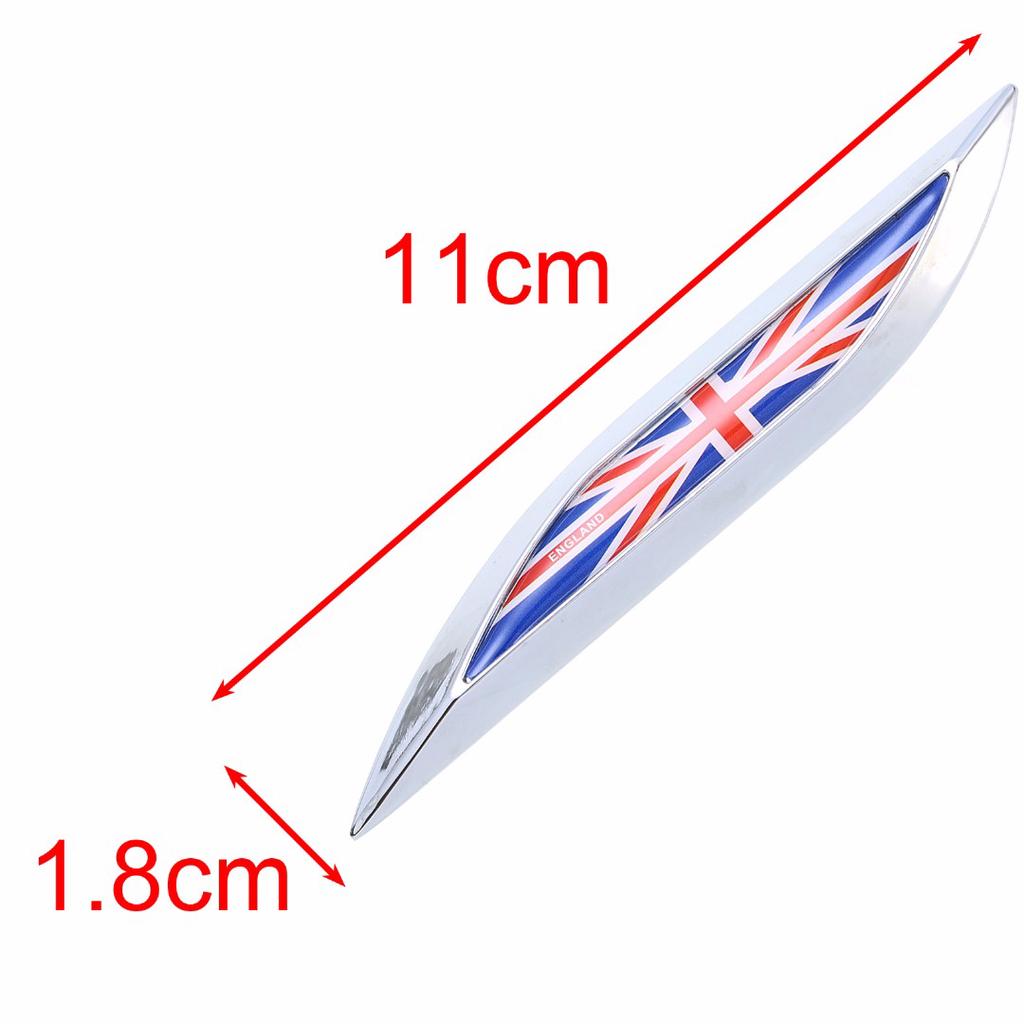2 шт., металлический флаг Великобритании, боковое крыло автомобиля, юбка, эмблема, наклейка, наклейка